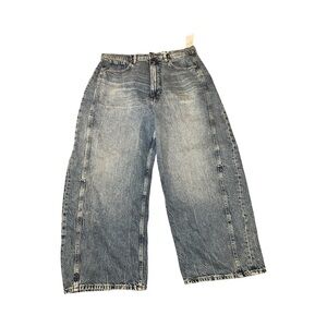 NWT Good American / GOOD EXTREME BARREL JEANS Size 12 / 31 Indigo Women’s